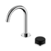 Nero Serenity Progressive Basin Mixer Arc Spout With Marquina Black Handle - Chrome