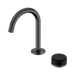 Nero Serenity Progressive Basin Mixer Arc Spout With Marquina Black Handle - Gun Metal