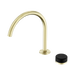 Nero Serenity Progressive Bath/Kitchen Mixer Arc Spout With Marquina Black Handle - Brushed Gold