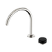 Nero Serenity Progressive Bath/Kitchen Mixer Arc Spout With Marquina Black Handle - Brushed Nickel