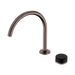 Nero Serenity Progressive Bath/Kitchen Mixer Arc Spout With Marquina Black Handle - Brushed Bronze