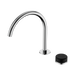 Nero Serenity Progressive Bath/Kitchen Mixer Arc Spout With Marquina Black Handle - Chrome