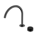 Nero Serenity Progressive Bath/Kitchen Mixer Arc Spout With Marquina Black Handle - Gun Metal