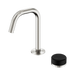 Nero Serenity Progressive Basin Mixer Edge Spout With Marquina Black Handle - Brushed Nickel