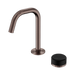 Nero Serenity Progressive Basin Mixer Edge Spout With Marquina Black Handle - Brushed Bronze