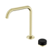 Nero Serenity Progressive Bath/Kitchen Mixer Edge Spout With Marquina Black Handle - Brushed Gold