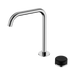 Nero Serenity Progressive Bath/Kitchen Mixer Edge Spout With Marquina Black Handle - Chrome