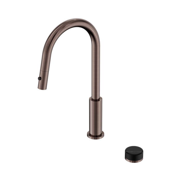 Nero Serenity Progressive Pull Out kitchen Set With Marquina Black Handle - Brushed Bronze