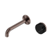 Nero Serenity Progressive Wall Basin Mixer 160mm Spout With Marquina Black Handle - Brushed Bronze