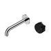 Nero Serenity Progressive Wall Basin Mixer 160mm Spout With Marquina Black Handle - Chrome