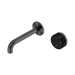 Nero Serenity Progressive Wall Basin Mixer 160mm Spout With Marquina Black Handle - Gun Metal