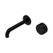 Nero Serenity Progressive Wall Basin Mixer 160mm Spout With Marquina Black Handle - Matte Black