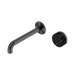 Nero Serenity Progressive Wall Basin Mixer 185mm Spout With Marquina Black Handle - Gun Metal