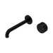 Nero Serenity Progressive Wall Basin Mixer 185mm Spout With Marquina Black Handle - Matte Black