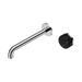 Nero Serenity Progressive Wall Basin Mixer 220mm Spout With Marquina Black Handle - Chrome