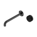 Nero Serenity Progressive Wall Basin Mixer 220mm Spout With Marquina Black Handle - Gun Metal