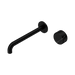 Nero Serenity Progressive Wall Basin Mixer 220mm Spout With Marquina Black Handle - Matte Black