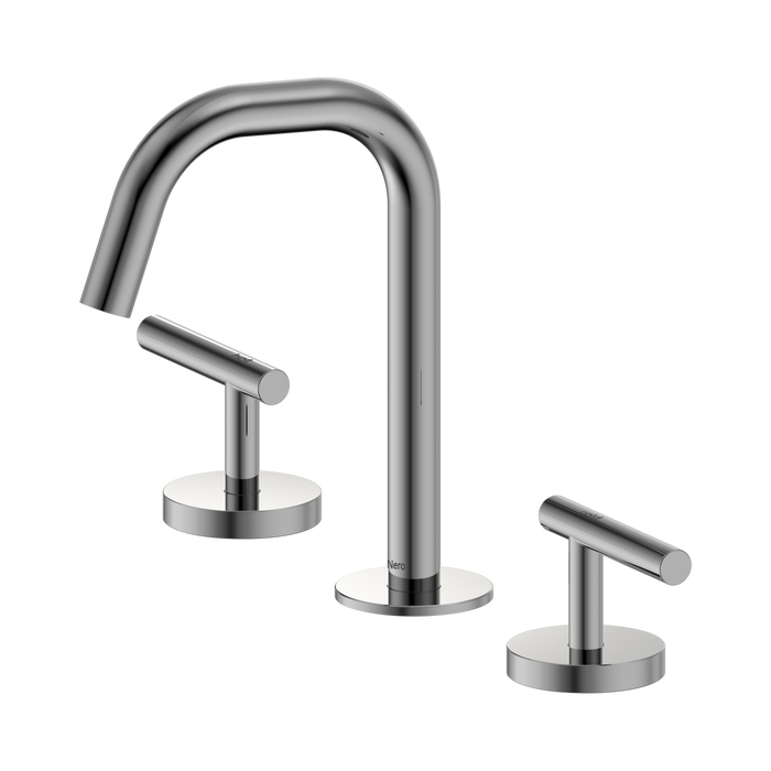 Nero Mecca Lever Basin Set Edge Spout - Chrome