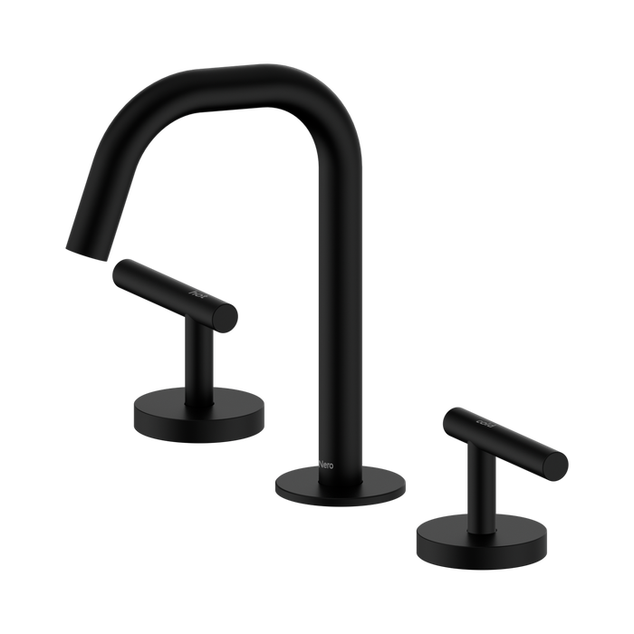 Nero Mecca Lever Basin Set Edge Spout - Matte Black