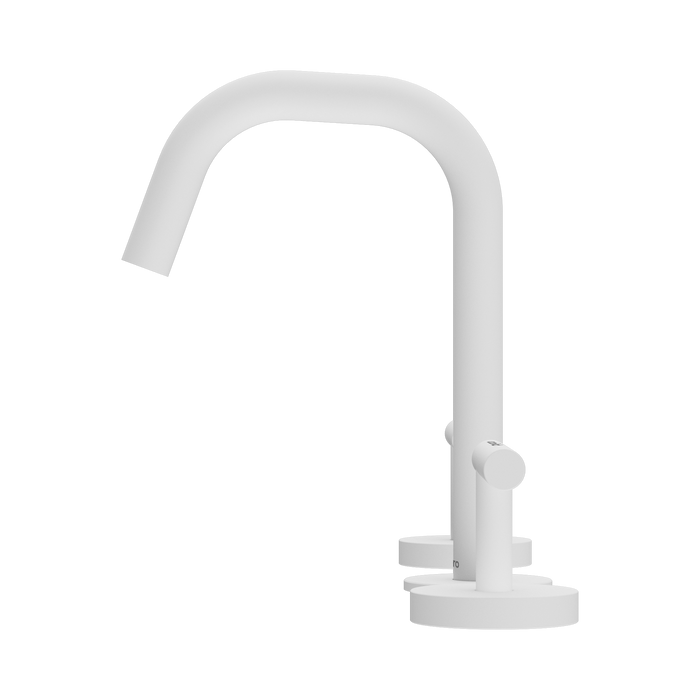 Nero 25D001MW Mecca Basin Set Edge Spout Matte White image 2 | SKU: 25D001MW