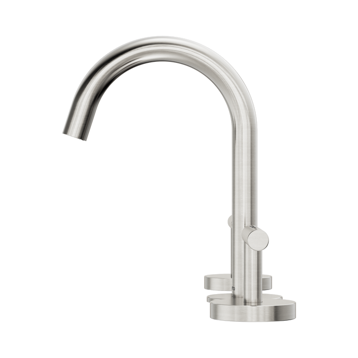 Nero 25D002BN Mecca Basin Set Arc Spout Brushed Nickel image 2 | SKU: 25D002BN