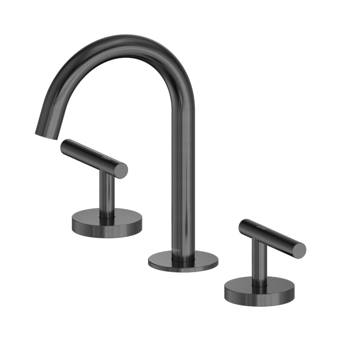 Nero Mecca Lever Basin Set Arc Spout - Gun Metal