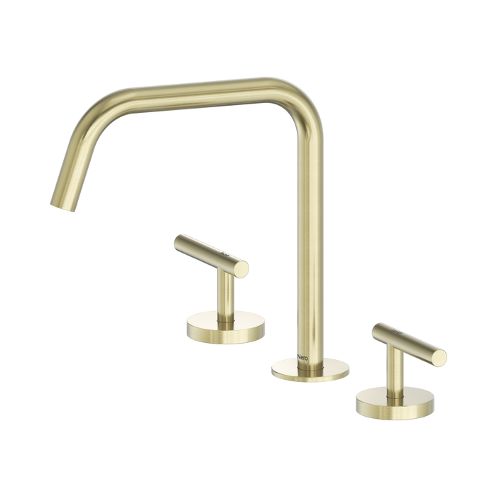 Nero Mecca Lever Bath/Kitchen Set Edge Spout II - Brushed Gold