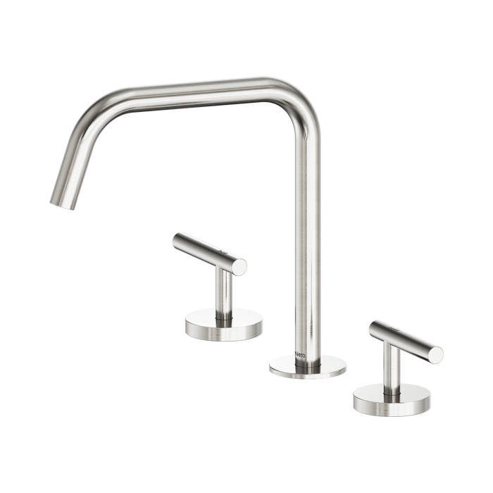 Nero Mecca Lever Bath/Kitchen Set Edge Spout II - Brushed Nickel