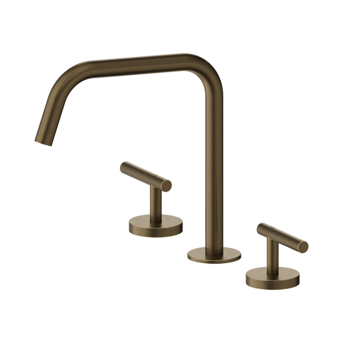 Nero Mecca Lever Bath/Kitchen Set Edge Spout II - Tumbled Antique Brass