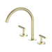 Nero Mecca Lever Bath/Kitchen Set Arc Spout - Brushed Gold