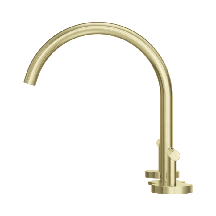 Nero 25D004BG Mecca Bath Kitchen Set Arc Spout Brushed Gold image 2 | SKU: 25D004BG