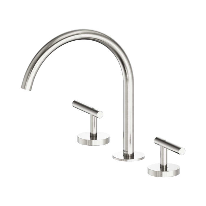 Nero Mecca Lever Bath/Kitchen Set Arc Spout - Brushed Nickel