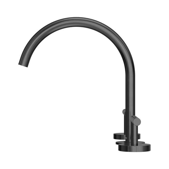 Nero 25D004GM Mecca Bath Kitchen Set Arc Spout Gun Metal image 2 | SKU: 25D004GM
