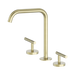 Nero Mecca Lever Bath/Kitchen Set Edge Spout - Brushed Gold