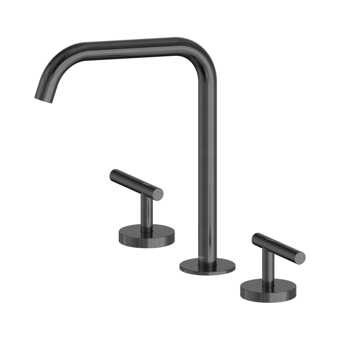 Nero Mecca Lever Bath/Kitchen Set Edge Spout - Gun Metal