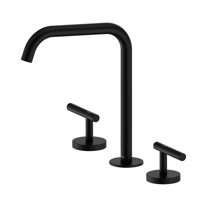 Nero Mecca Lever Bath/Kitchen Set Edge Spout - Matte Black