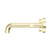 Nero 25D006BG Mecca Wall Basin Bath Set 160mm Spout Brushed Gold image 2 | SKU: 25D006BG