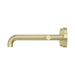 Nero 25D010BG Mecca Wall Basin Bath Set 185mm Offset Spout Brushed Gold image 2 | SKU: 25D010BG