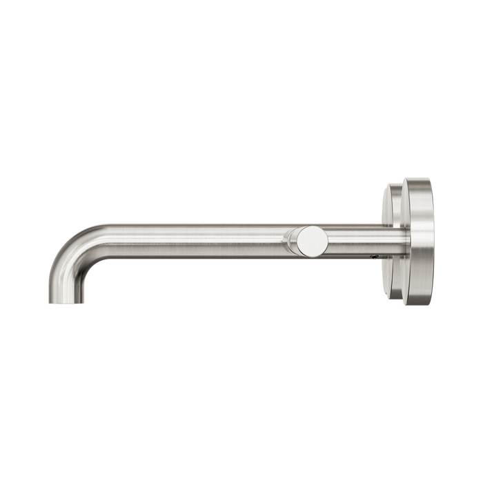 Nero 25D010BN Mecca Wall Basin Bath Set 185mm Offset Spout Brushed Nickel image 2 | SKU: 25D010BN