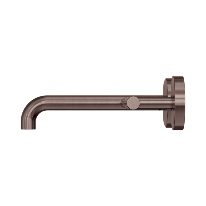 Nero 25D010BZ Mecca Wall Basin Bath Set 185mm Offset Spout Brushed Bronze image 2 | SKU: 25D010BZ