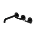 Nero Mecca Lever Wall Basin/Bath Set 185mm Offset Spout - Matte Black