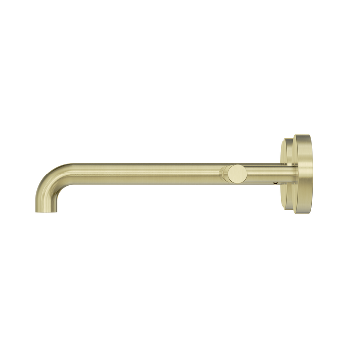 Nero 25D011BG Mecca Wall Basin Bath Set 220mm Offset Spout Brushed Gold image 2 | SKU: 25D011BG