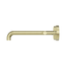 Nero 25D011BG Mecca Wall Basin Bath Set 220mm Offset Spout Brushed Gold image 2 | SKU: 25D011BG