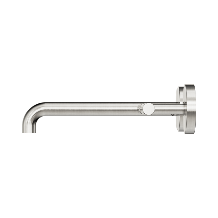 Nero 25D011BN Mecca Wall Basin Bath Set 220mm Offset Spout Brushed Nickel image 2 | SKU: 25D011BN