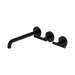 Nero Mecca Lever Wall Basin/Bath Set 220mm Offset Spout - Matte Black