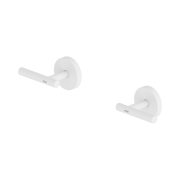 Nero Mecca Lever Wall Top Assemblies - Matte White