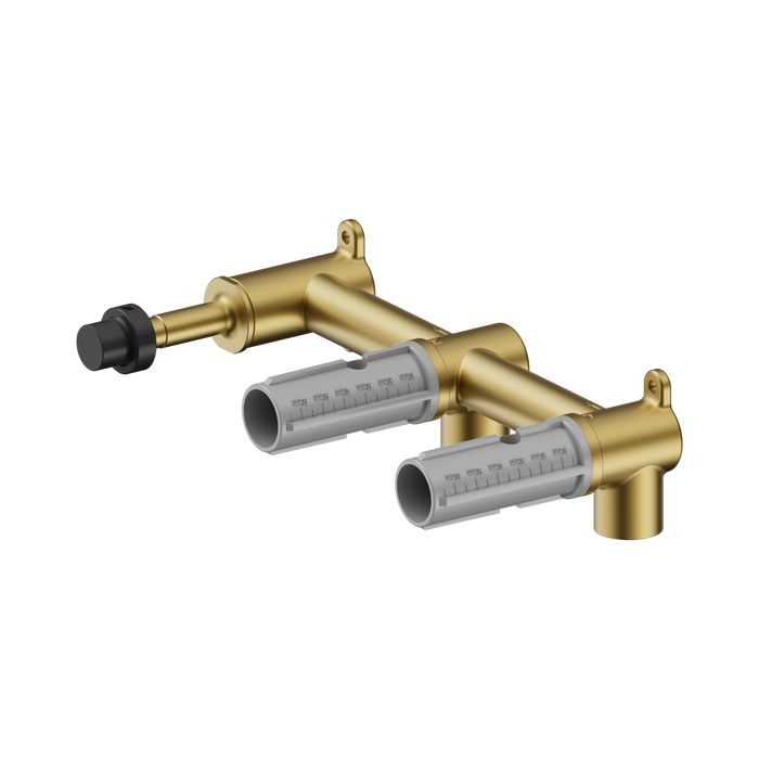 Nero Mecca Lever Wall Basin/Bath Set Offset Spout Body Only - 