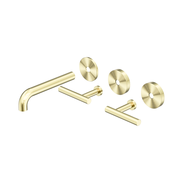 Nero 25D019BG Mecca Wall Basin Bath Set 160mm Spout Trim kits Only Brushed Gold image 2 | SKU: 25D019BG