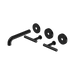Nero 25D019MB Mecca Wall Basin Bath Set 160mm Spout Trim kits Only Matte Black image 2 | SKU: 25D019MB