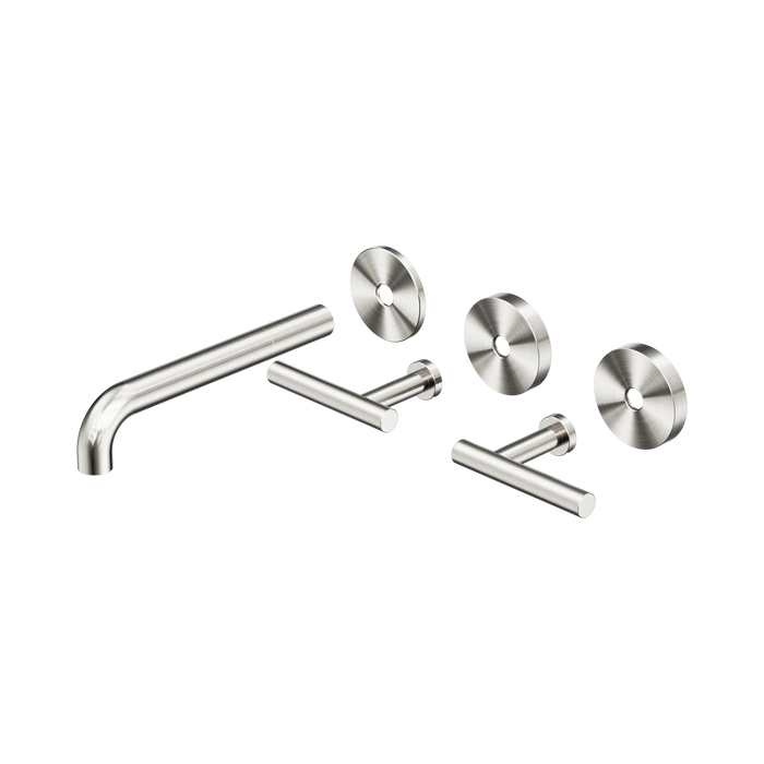 Nero 25D020BN Mecca Wall Basin Bath Set 185mm Spout Trim kits Only Brushed Nickel image 2 | SKU: 25D020BN